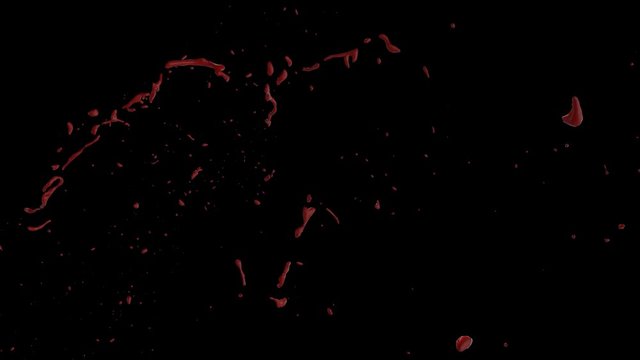 Hd Blood Burst Slow Motion (With Alpha) 164