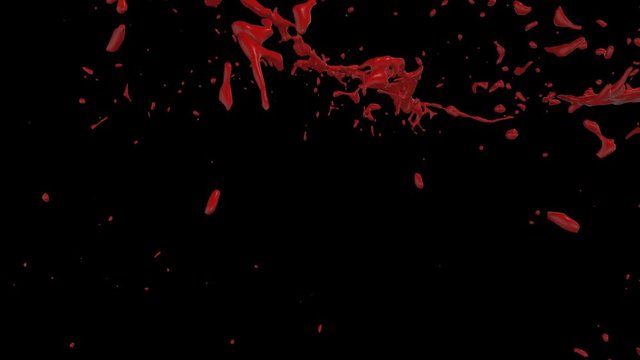 Hd Blood Burst Slow Motion (With Alpha) 200