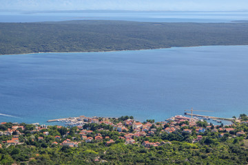 Ausblick vom Televrino, Berg bei Nerezine Kroatien