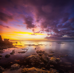 Fototapeta na wymiar sunset and sea