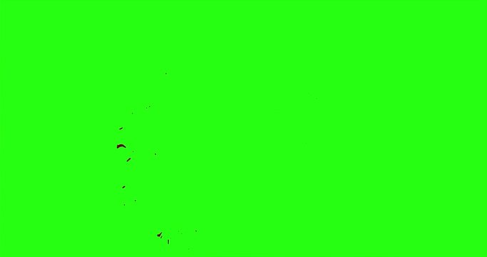 4k Blood Burst Motion Blur (Green Screen) 143