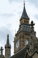 Fototapeta na wymiar Big Ben London At Twelve O'Clock