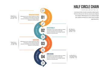 Half Circle Chain Infographic 1