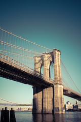 Fototapeta premium Detail Of New York's Brooklyn Brige