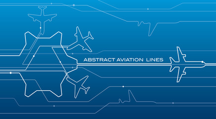 Abstract airport white lines composition, transportation background, vector design aviation wallpaper