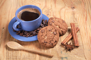 Coffee and chocolate cookies