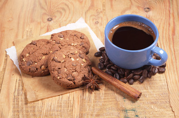 Coffee and chocolate cookies