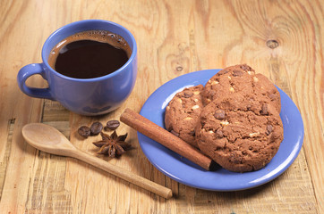 Coffee and chocolate cookies
