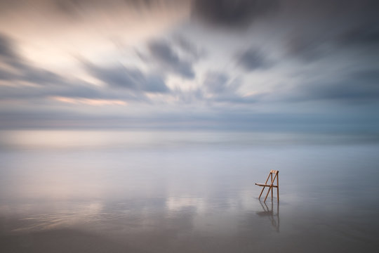 Long exposure Vallcarca Beach