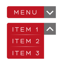 Menu item UX vector