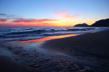 Fototapeta na wymiar Corfu sunset