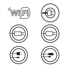 icon USB cable charger.