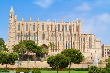 Fototapeta premium Balearic Islands Palma de Mallorca famous historical La Seu Cat