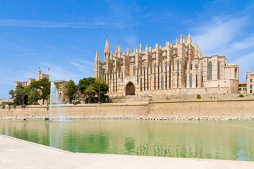 Palma de Mallorca Cathedral and Almudaina Royal Palace panoramic © Stockphototrends
