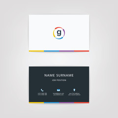 G Simple Alphabet Business Card