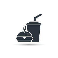 Fast food icon, vector.