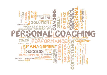Personal coaching word cloud