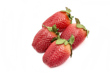 Red berry strawberry isolated on white background