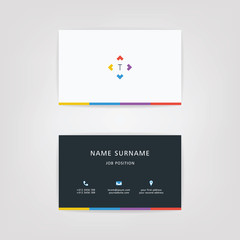 T Simple Id Card With Alphabet Logo or Icon For Your Business