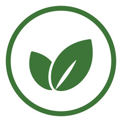 sprout herbal plant leaves simple icon in circle