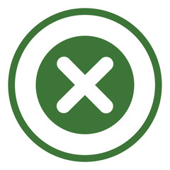 Obraz premium false correct yes correct sign mark icon simple in circle