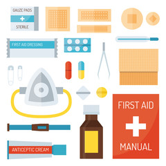First aid symbols vector illustration.