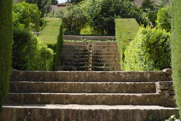 Fototapeta na wymiar The andalusian gardens of Alhambra