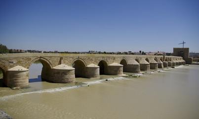 Fototapeta premium El Puente Remano over the Guadalquivir river in Cordova