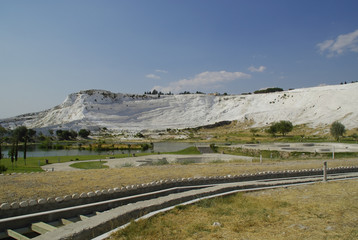 The calcium carbonate terraced water pools of Pamukkale, the 