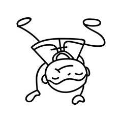hand drawing cartoon character Happy Chinese New Year