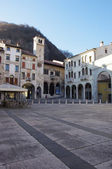 Fototapeta na wymiar The old district of Serravalle, one of the two old village formi