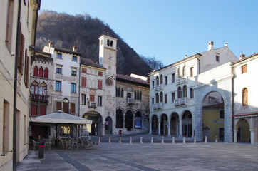 Fototapeta na wymiar The old district of Serravalle, one of the two old village formi