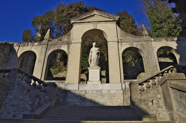 Obraz premium The old district of Serravalle, one of the two old village formi