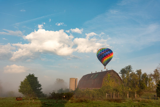 Hot Air Ballooning Over Charlottesville, VA