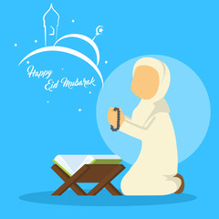 muslim woman doing dzikr