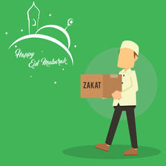 muslim man asking for zakat