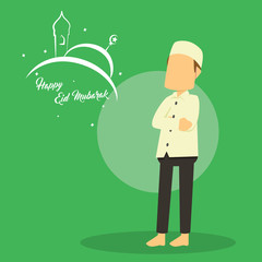 muslim man doing sholat