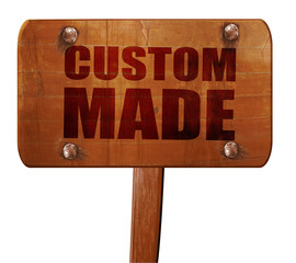 custom made, 3D rendering, text on wooden sign