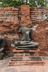 Broken buddha statue