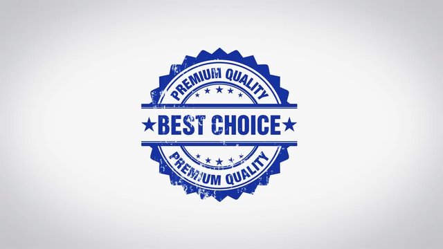 " BEST CHOICE " 3D Animated Round Wooden Stamp Animation
