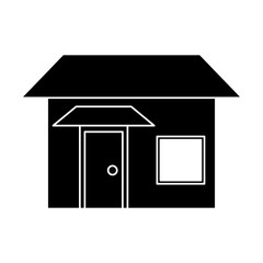 silhouette house real state two story vector illustration eps 10