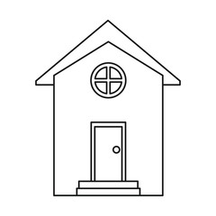 house building town residence outline vector illustration eps 10