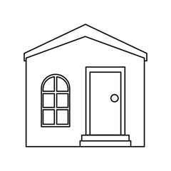 house private residence structure outline vector illustration eps 10