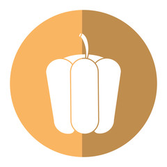 pepper vegetable diet nutrition shadow vector illustration eps 10