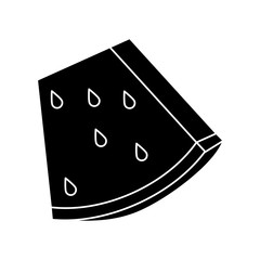 silhouette watermelon sweet vitamin nature vector illustration eps 10