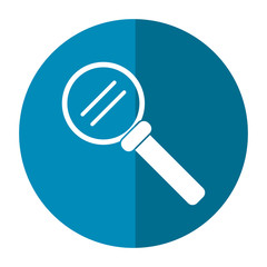 search loupe magnifier technology button shadow vector illustration eps 10