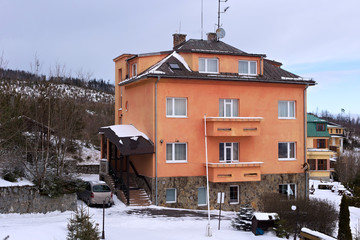 One of the building in the  Horny Smokovec. Is a ski village in the Slovakia. Located in the mountains of the High Tatras at an altitude of 950 meters a.s.l.
