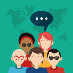 community people social media global vector illustration eps 10