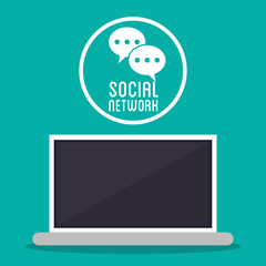 social network computer message texting bubble vector illustration eps 10