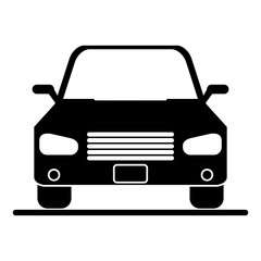 Obraz premium silhouette car sedan vehicle transport icon vector illustration eps 10